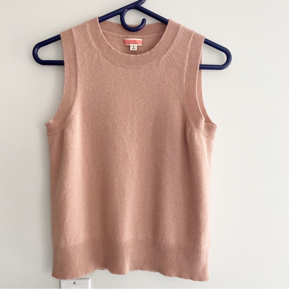 J. Crew Women's tank Sweater in Soft Pink